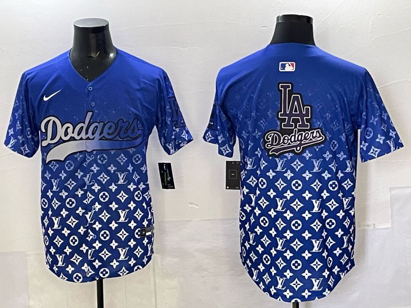 Men Los Angeles Dodgers Blank Blue Nike 2025 MLB jersey 010->los angeles dodgers->MLB Jersey